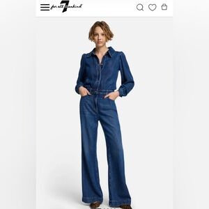 7 For All Mankind Dark Blue Flare Jeans